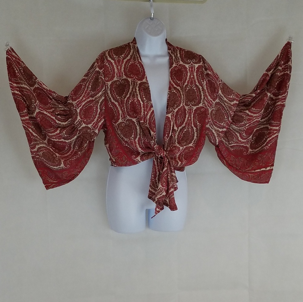 ELAN Shirt- Bell Sleeve, Tie Front